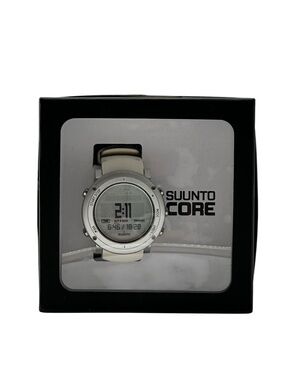 Suunto Core ALU Pure White - FULL SET - Premium Aluminum Sport Watch - EUC